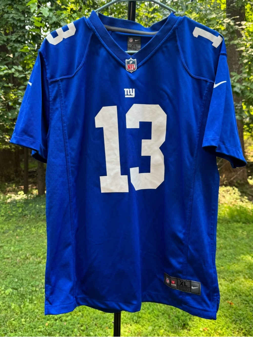 Nike Men NFL On Field Jersey NY Giants #13 Beckham Jr Polyester Blue XL YOUTH